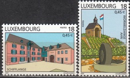 Luxembourg 2001 Michel 1524 - 1525 Neuf ** Cote (2008) 2.00 Euro Tourisme Schifflange / Wormeldange - Neufs