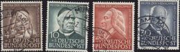 Allemagne Fédérale Deutsche Bundespost Helfer Der Menschheit Aug Herm Francke Sebastian Kneipp Senckenberg Nansen - Gebraucht