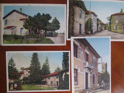 VIRIVILLE . LOT DE 5 CARTES .  HOTEL VERMOREL.LA ROBINIERE.LA GUILLOTIERE ETC - Viriville