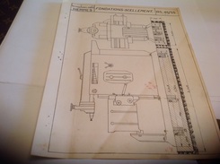 Les Machine  Outils Hermes  1 Page  Plan Fondation Scellements - Other Plans