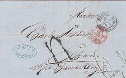 Cachet D'entrée Suisse Par St Louis Sur Lettre De Basel 1862 - Entry Postmarks