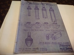 Porte Outils Et Accessoires Pour Realeseuse à Tete Amovible 1951  Plan Deragne Lyon - Other Plans