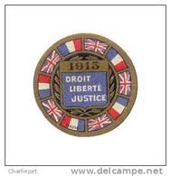 France WWI 1915 Droit, Liberte, Justice Vignette Military Heritage Poster Stamp - Vignette Militari