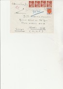 LETTRE  AFFRANCHIE N° 1047 + N° 1115 X 4 CAD PARIS XX 1959 - - 1921-1960: Periodo Moderno