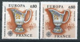 [16] Variété : N° 1877 Europa 1976 Orange Et Jaune Très Déplacés + Normal  ** - Ungebraucht
