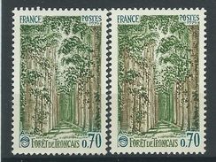 [16] Variété : N° 1886 Forêt De Tronçais Vert-jaune Au Lieu De Vert Foncé + Normal  ** - Ongebruikt