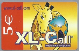 BE.- Telefoonkaart. XL-Call. 5 €. Prepaid Calling Card. - Opérateurs Télécom