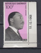 REPUBLIQUE GABONAISE PASTEUR MARTIN LUTHER KING 100F 18.12.1968 MNH** /R168 - Martin Luther King