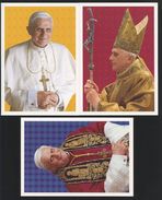 VATICAN 2005 3 Cartes ** Neuve UFN INIZIO DEL PONTIFICATO DI BENEDETTO XVI Benoît XVI Superbes Dans Pochette - Cartas & Documentos