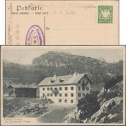 Bavière Vers 1905. Carte Postale, Entier TSC. Refuge De Montagne Kärlingerhaus Ou Funtenseehaus. Alpes Bavaroises - Montañas