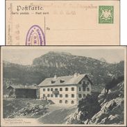 Bavière Vers 1905. Carte Postale, Entier TSC. Refuge De Montagne Kärlingerhaus Ou Funtenseehaus. Alpes Bavaroises - Montagnes