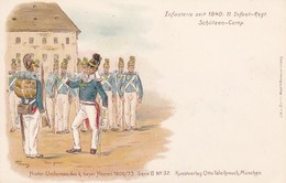 AK Histor. Uniformen Des K. Bayer. Heers 1800/73 - Infanterie Seit 1840: 11. Infant.-Regt. Schützen-Comp. (31581) - Uniforms