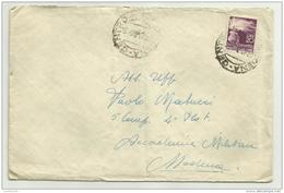 Francobollo Lire 20  1949  Su Busta - 1946-60: Poststempel