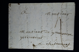 France: Lettre Complet 1763 Lamb A Sec Lenain 2 Lindice 10  A Chataunen Waxed Sealed - 1701-1800: Precursores XVIII