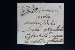 France: Lettre Complet 1822 Port Paye Lannion P 21 P - 1801-1848: Vorläufer XIX