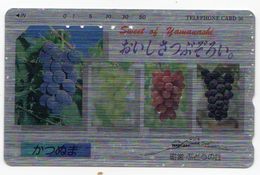 JAPON TELECARTE ARGENTEE RAISIN - Alimentation