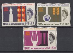 N195.-. HONG KONG  1966 - SC#: 231-233 - MNH - UNESCO ANNIVERSARY   ISSUE. SCV: US$ 85.00++ - Nuevos