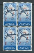 South Africa 1961 3c Air Mail & Plane Block Of 4 MNH - Unused Stamps
