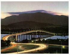 (888) Australia - TAS - Hobart Tasman Bridge At Night - Hobart