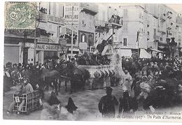 CARNAVAL De CANNES 1907 - UN PUITS D'HARMONIE - Char Tracté Par 4 Chevaux - Magasins MAURE CHAUSSURES -photo F.MOUTON - Carnevale