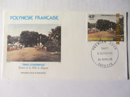 Enveloppe 1er Jour  Polynésie Française  "Tahiti D'Autrefois" Entrée De La Ville De Papeete - Lettres & Documents