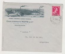 Belle Enveloppe Mouscron  1942 - Vestiario & Tessile