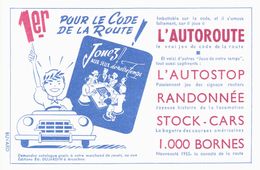 Vieux Papiers - Buvard - Automobile - Jeux - 1er Au Code De La Route, Car Il Joue à L'autoroute - Auto's