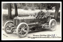 CPA ANCIENNE FRANCE- CHERY VAINQUEUR DE LA COUPE GORDON BENNET 1905-1906- VOITURE AVEC CONDUCTEURS EN TRES GROS PLAN - Rallyes