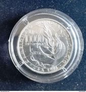 NUMISMATICA - MONETA CELEBRATIVA CAMPIONATO MONDIALE DI CALCIO USA '94 - 10.000 L. ARGENTO + ASTUCCIO - Herdenking