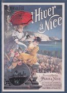 = Reproduction Affiche Chemins De Fer L'Hiver à Nice Services Rapides Entre Paris Et Nice - Transport Ferroviaire - Gare