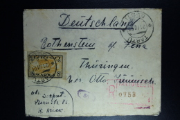 Estland Registeren Cover From Tartu  To Germany  21-3-1921  Backside Damage - Estonie