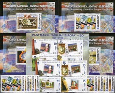 CEPT Latvia 656/9,Bl.21+Georgia 507/4+Block 35/38 ** 29€ Hoja Blocs Art Ss Sheets Map M/s 50 Years EUROPA 1956-2006 - Collezioni