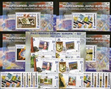 CEPT Latvia 656/9,Bl.21+Georgia 507/4+Block 35/38 ** 29€ Hoja Blocs Art Ss Sheets Map M/s 50 Years EUROPA 1956-2006 - Colecciones