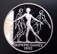 SEYCHELLES 25 RUPEES 1993 SILVER PROOF "1992 Olympic Games" Free Shipping Via Registered Air Mail - Seychelles