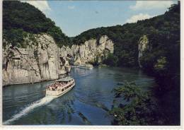 DONAUDURCHBRUCH BEI KLOSTER WELTENBURG KEHLHEIM MIT FAHRGASTSCHIFF - Kelheim