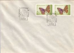 67586- WORLD CHAMPIONSHIP, BOWLING, SPECIAL POSTMARK ON COVER, BUTTERFLY STAMPS, 1980, ROMANIA - Boule/Pétanque