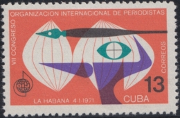 1971.100 CUBA 1971 MNH. Ed.1828. CONGRESO ORGANIZACION MUNDIAL PERIODISMO JOURNALISM. - Neufs