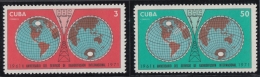 1971.107 CUBA 1971 MNH. Ed.1860-61. X ANIV SERVICIO DE RADIODIFUSION INTERNACIONAL. MAPA MUNDI, AHC. - Neufs