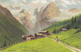 Carte Illustrée Par Mailick - Village, Glaciers & Paturages - Circ 1908, Voir Signature H Bonnard, Vicaire à Brazey  - Mailick, Alfred