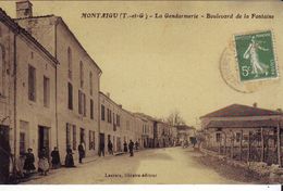 Cpa Montaigu De Quercy   La  Gendarmerie - Montaigu De Quercy