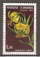 ANDORRE    -    1980 .  Y&T N° 287 Oblitéré.    Fleurs  /  Lys. - Used Stamps