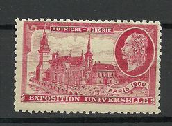 France 1900 EXPOSITION UNIVERSELLE Paris Österreich- Ungarisches Pavillion MNH - 1900 – París (Francia)