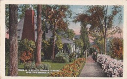 New York Saratoga Springs Walk In Chauncey Olcott's Gardens Curteich - Saratoga Springs