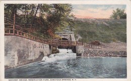 New York Saratoga Springs Godfrey Bridge In Reservation Park Curteich - Saratoga Springs