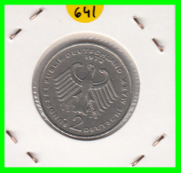 ALEMANIA - GERMANY -MONEDA DE 2.00 DM. THEODOR HEUSS - AÑO 1972-J - 2 Mark