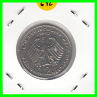 ALEMANIA - GERMANY -MONEDA DE 2.00 DM. THEODOR HEUSS - AÑO 1973-D - 2 Mark