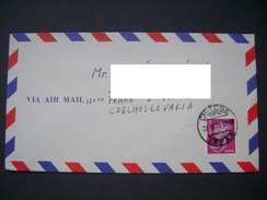 Air Mail Letter CHITOSE (Tokyo) JAPAN 1979 - To Czechoslovakia, Stamp No-mask Old Man - Poste Aérienne