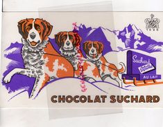 BUVARD CHOCOLAT SUCHARD MILKA- CHIEN DE MONTAGNE- CHOCOLATERIE - Kakao & Schokolade