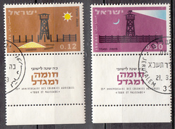 ISRAEL      SCOTT NO. 235-36     USED       YEAR  1963 - Gebruikt (met Tabs)