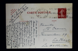 Delcampe - France:  Carte Postale 1930 90 Centimes Camee 036 Nice A La Haque La Hollande Date 036   Type T1 - Standaardpostkaarten En TSC (Voor 1995)